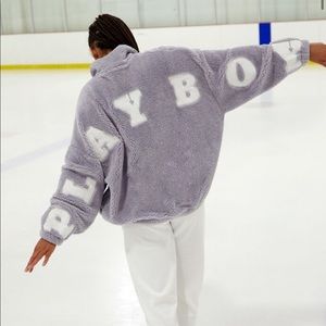 Playboy By PacSun Full Zip Sherpa Jacket